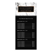 Prijslijst met dubbelzijdige witte marmer Beauty S Reclamekaart (Voorkant)