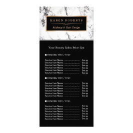 Prijslijst met dubbelzijdige witte marmer Beauty S Reclamekaart