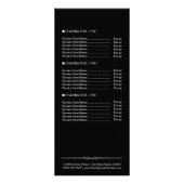 Prijslijst met dubbelzijdige witte marmer Beauty S Reclamekaart (Achterkant)