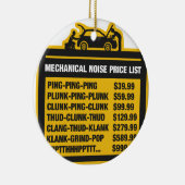 Prijslijst met mechanische geluidsemissies keramisch ornament (Rechts)