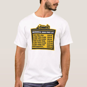 Prijslijst met mechanische geluidsemissies t-shirt