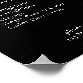 Prijslijst met moderne marmer Gold Salon Poster (Hoek)