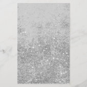 Prijslijst met moderne zilver Glitter Salon Flyer (Achterkant)