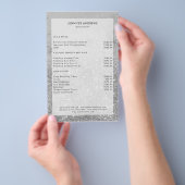 Prijslijst met moderne zilver Glitter Salon Flyer (Hand)