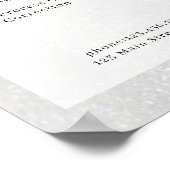 Prijslijst met moderne zilver Glitter Salon Poster (Hoek)