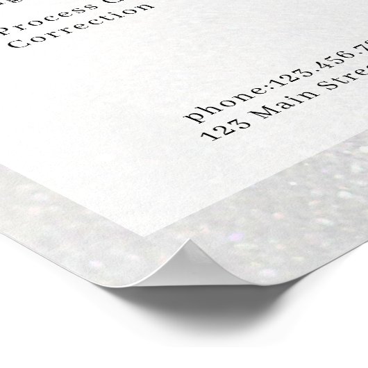 Prijslijst met moderne zilver Glitter Salon Poster (Hoek)