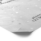 Prijslijst met moderne zilver Glitter Salon Poster (Hoek)