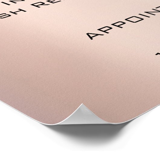 Prijslijst met roos Gold Grey Makeup Eyes Lashes Poster (Hoek)