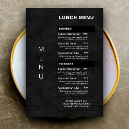 Prijslijst modern Chalkboard Restaurant Lunch Menu