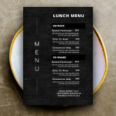 Prijslijst modern Chalkboard Restaurant Lunch Menu