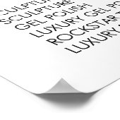 Prijslijst Muurposter Bloemenkrans Salon Menu Poster (Hoek)