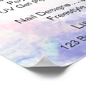 Prijslijst Nagelstudio Aquarel, Gouden Glitter Poster (Hoek)