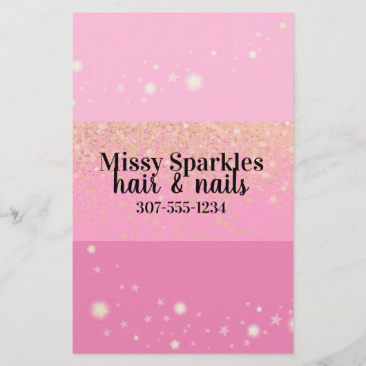 Prijslijst nagelstudio manicure pedicure salon flyer (Achterkant)