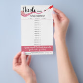 Prijslijst nagelstudio manicure pedicure salon flyer (Hand)