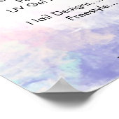 Prijslijst Nagelstudio Waterverf, Gouden Glitter P Poster (Hoek)