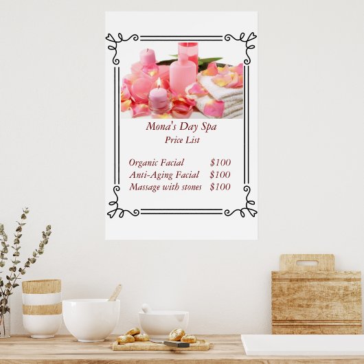 Prijslijst Poster (Keuken)