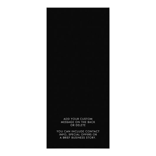 Prijslijst Professionele Aangepaste Producten Dien Reclamekaart (Achterkant)