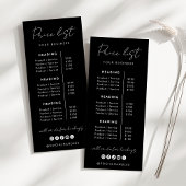 Prijslijst Professionele Aangepaste Producten Dien Reclamekaart