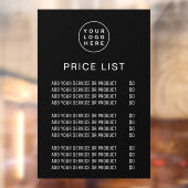 Prijslijst Professionele Logo Business Window Clin Raamsticker (Vel 2)