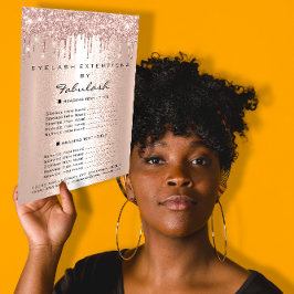 Prijslijst Roos Gold Drives Eyelashes Hairdresser Briefkaart