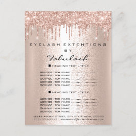 Prijslijst Roos Gold Drives Eyelashes Makeup Hair Briefkaart
