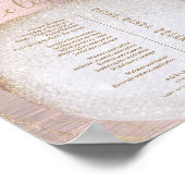 Prijslijst roos Gold Glitter geborsteld metaal Poster (Hoek)