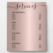 Prijslijst roos Gold Hair Stylist-service Fotoplaat (Voorkant)