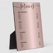 Prijslijst roos Gold Hair Stylist-service Fotoplaat (Zijkant)