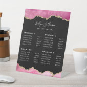 Prijslijst Roze Agate Beauty Salon Reclamebord Met Voetstuk (Insitu)