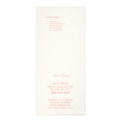 Prijslijst roze Confetti Glitter Salon Reclamekaart (Achterkant)