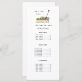 Prijslijst Salad en Sandwich Menu (Voorkant / Achterkant)