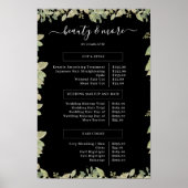 Prijslijst Salon Groenery    Poster (Voorkant)