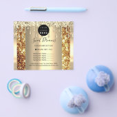 Prijslijst Schoonheid Make-up Nagels Goud Glitters Flyer (Enkel)