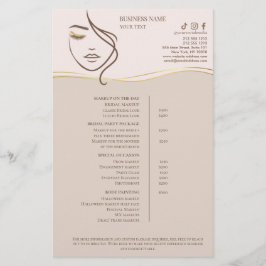 Prijslijst Schoonheidssalon Make-up Flyer