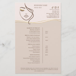 Prijslijst Schoonheidssalon Make-up Flyer