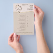 Prijslijst Schoonheidssalon Make-up Flyer (Hand)
