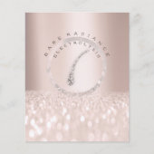 Prijslijst Schoonheidssalon Rose Glitter Electroly Flyer (Voorkant)