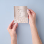 Prijslijst Schoonheidssalon Rose Glitter Electroly Flyer (Hand)