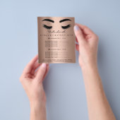 Prijslijst Schoonheidssalon Visagist Skinny Rose Flyer (Hand)