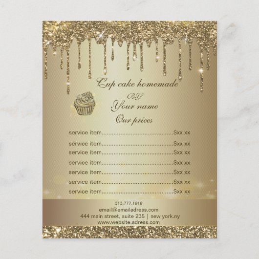 Prijslijst Service Sparkly Drips Flyer (Voorkant)