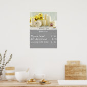 Prijslijst Spa Poster (Keuken)