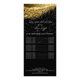 Prijslijst - streepjesverlenging Glitter Gold Blac Reclamekaart