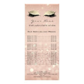 Prijslijst - streepjesverlengingscode - Blush Gold Reclamekaart (Voorkant)