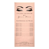 Prijslijst - streepjesverlengingscode - Roos goud Reclamekaart (Achterkant)