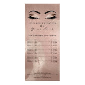 Prijslijst - streepjesverlengingscode - Roos goude Reclamekaart (Voorkant)