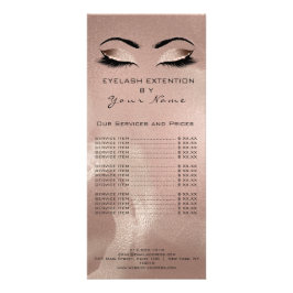 Prijslijst - streepjesverlengingscode - Roos goude Reclamekaart