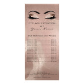 Prijslijst - streepjesverlengingscode - Roos goude Reclamekaart (Achterkant)