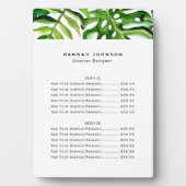 Prijslijst van de Tropische Binnenlandse Ontwerper Fotoplaat (voorkant)