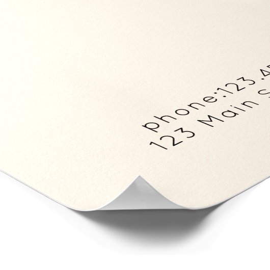 Prijslijst van Elegant, Modern, Floral Peony Poster (Hoek)