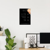 Prijslijst van Elegant, Modern, Floral Peony Poster (Thuiskantoor)